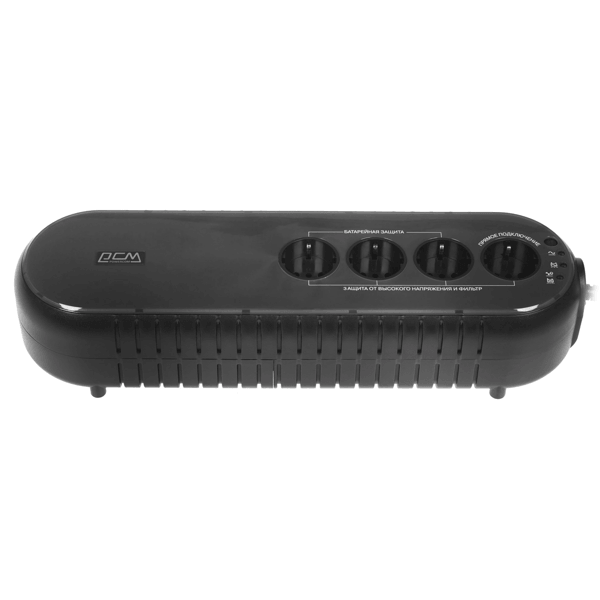 UPS Powercom WOW-1000U, Offline, 1000VA/500W, 4×Schuko, USB, RJ11/RJ45, Black