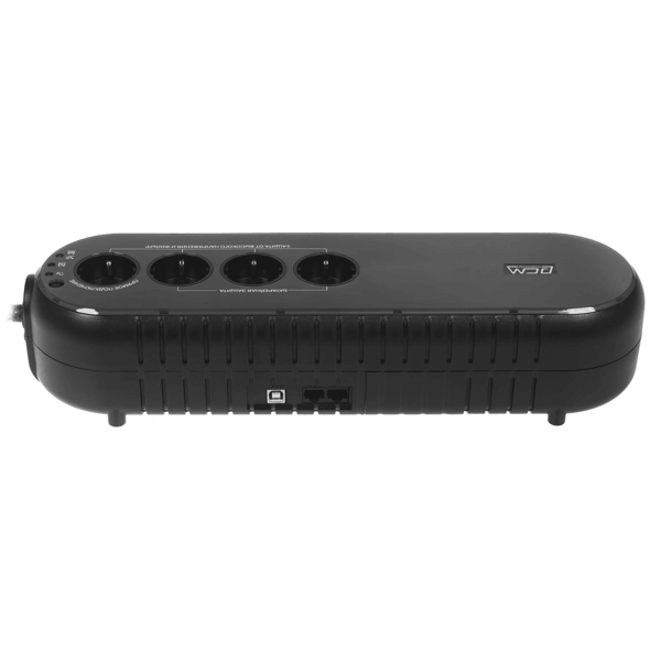 UPS Powercom WOW-1000U, Offline, 1000VA/500W, 4×Schuko, USB, RJ11/RJ45, Black