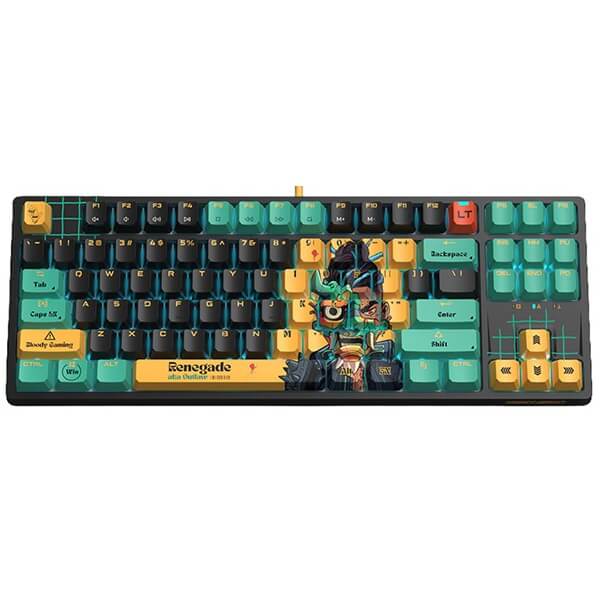 Gaming Mechanical Keyboard A4tech Bloody AT87, Wired, USB, RGB, Renegade