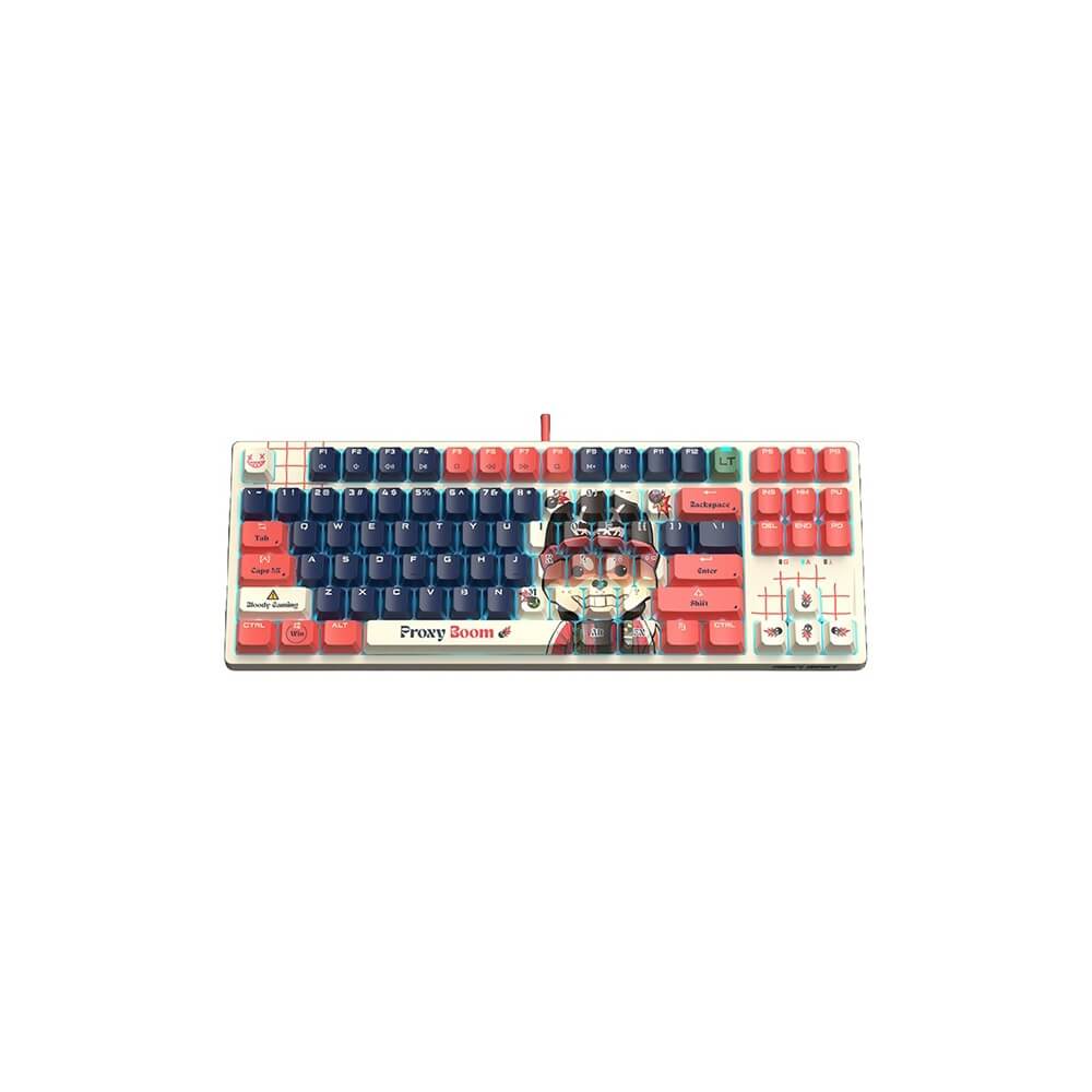 კლავიატურა A4tech Bloody AT87, Wired, USB, RGB, Gaming Mechanical Keyboard, Proxy Boom