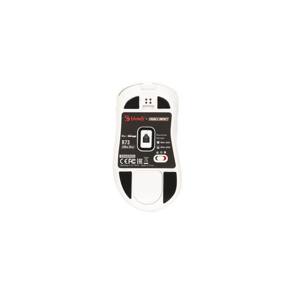 Gaming Mouse A4Tech Bloody R73 Ultra Duo, Wireless, Type-C, USB, White