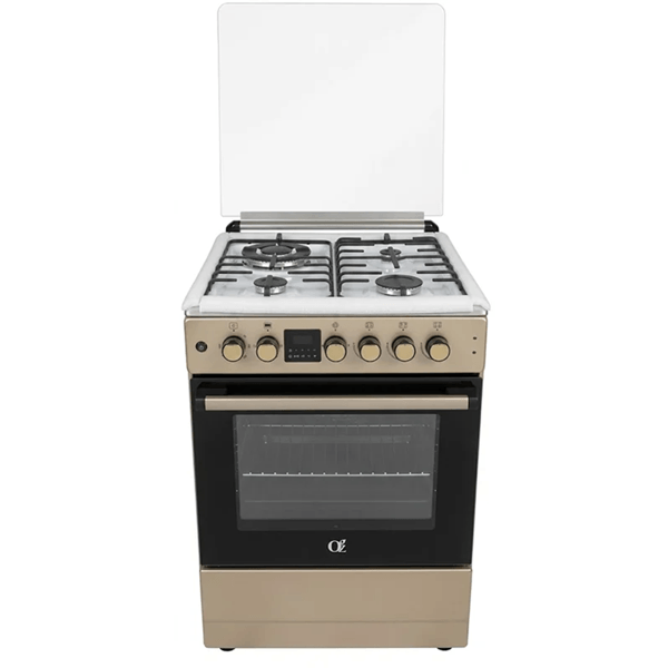 Gas Cooker Oz OE6031IX, 3Gas + 1Electric, Inox
