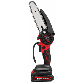 უსადენო ხერხი Edon ACS-18/6, 18V, Cordless Chainsaw, Black/Red