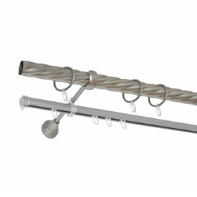 Metal Cornice Delfa СМ-2908/160/1Ш, 160cm, Silver