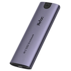 External case for M.2 SSD Netac NT07WH51-32C2 WH51, USB 3.1 Type-C, Grey