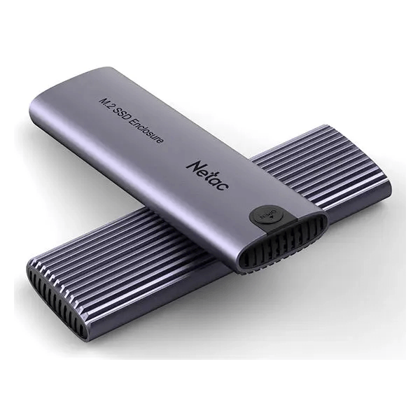 External case for M.2 SSD Netac NT07WH51-32C2 WH51, USB 3.1 Type-C, Grey