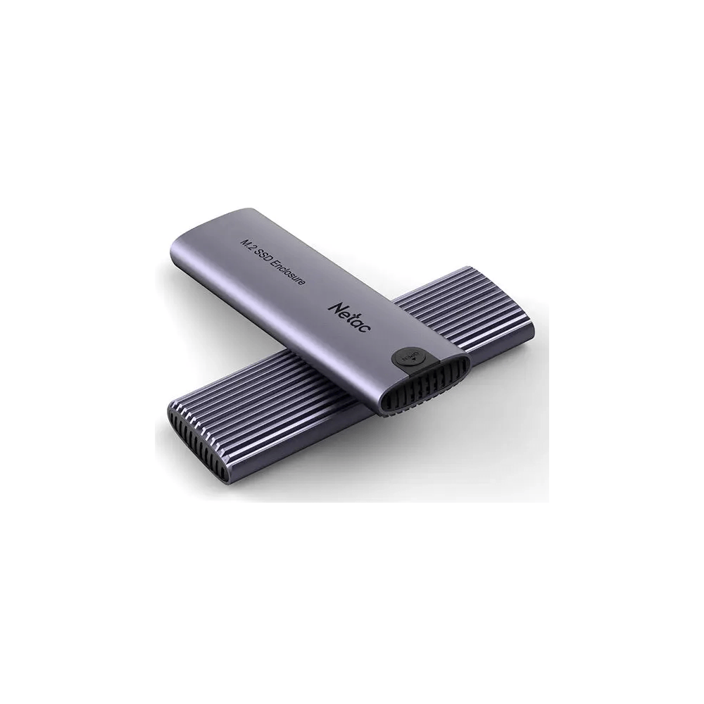 მყარი დისკის ქეისი Netac NT07WH51-32C2 WH51, USB 3.1 Type-C, External case for M.2 SSD, Grey