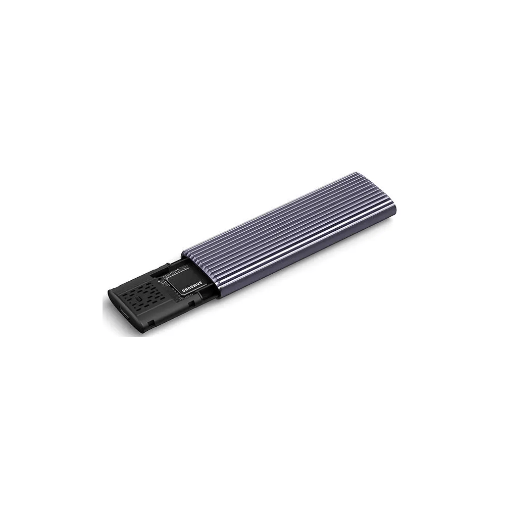 მყარი დისკის ქეისი Netac NT07WH51-32C2 WH51, USB 3.1 Type-C, External case for M.2 SSD, Grey