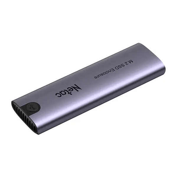 External case for M.2 SSD Netac NT07WH51-32C2 WH51, USB 3.1 Type-C, Grey