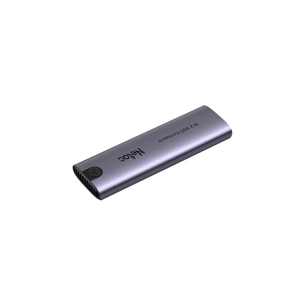 External case for M.2 SSD Netac NT07WH51-32C2 WH51, USB 3.1 Type-C, Grey