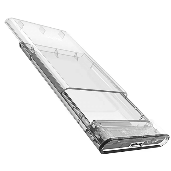 2.5 SATA to USB3.0 External HDD/SSD Case Netac NT07WH11-30B0 WH11, NETAC, Transparent
