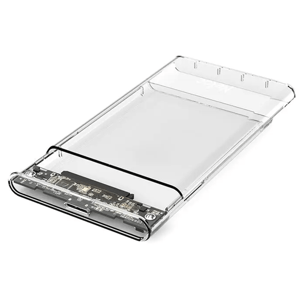 2.5 SATA to USB3.0 External HDD/SSD Case Netac NT07WH11-30B0 WH11, NETAC, Transparent