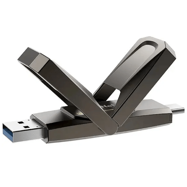 Flash Memory Netac NT03US5C-256G-32TA US5, 256GB, USB3.2, Type-C, Grey
