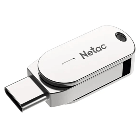 USB ფლეშ მეხსიერება Netac NT03U785C-032G-32PN U785C, 32GB, USB3.2, Type-c, Flash Memory, Pearl Nickel