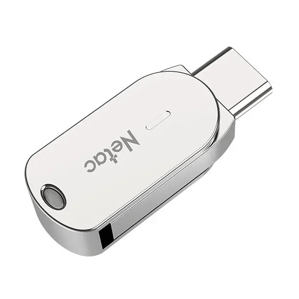 Flash Memory Netac NT03U785C-032G-32PN U785C, 32GB, USB3.2, Type-c, Flash Memory, Pearl Nickel