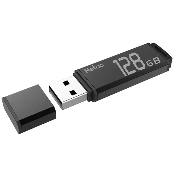 Flash Memory Netac NT03U351N-128G-32BK U351, 128GB, USB3.2, Black