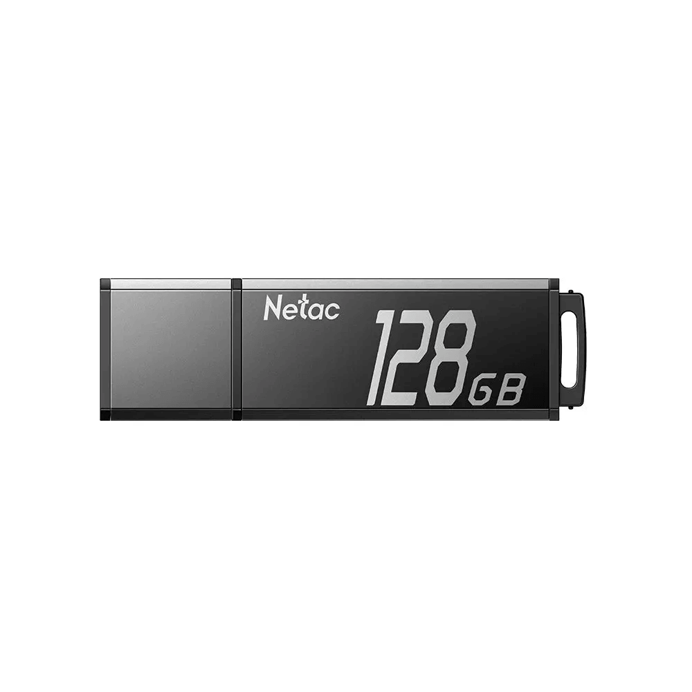 USB ფლეშ მეხსიერება Netac NT03U351N-128G-32BK U351, 128GB, USB3.2, Flash Memory, Black