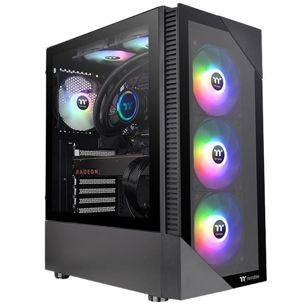 ქეისი Thermaltake CA-1X3-00M1WN-00 View 200 TG, Computer Case, MidT, Mini-ITX, Micro-ATX, ATX, 2×USB 3.0, AUDIO, Black