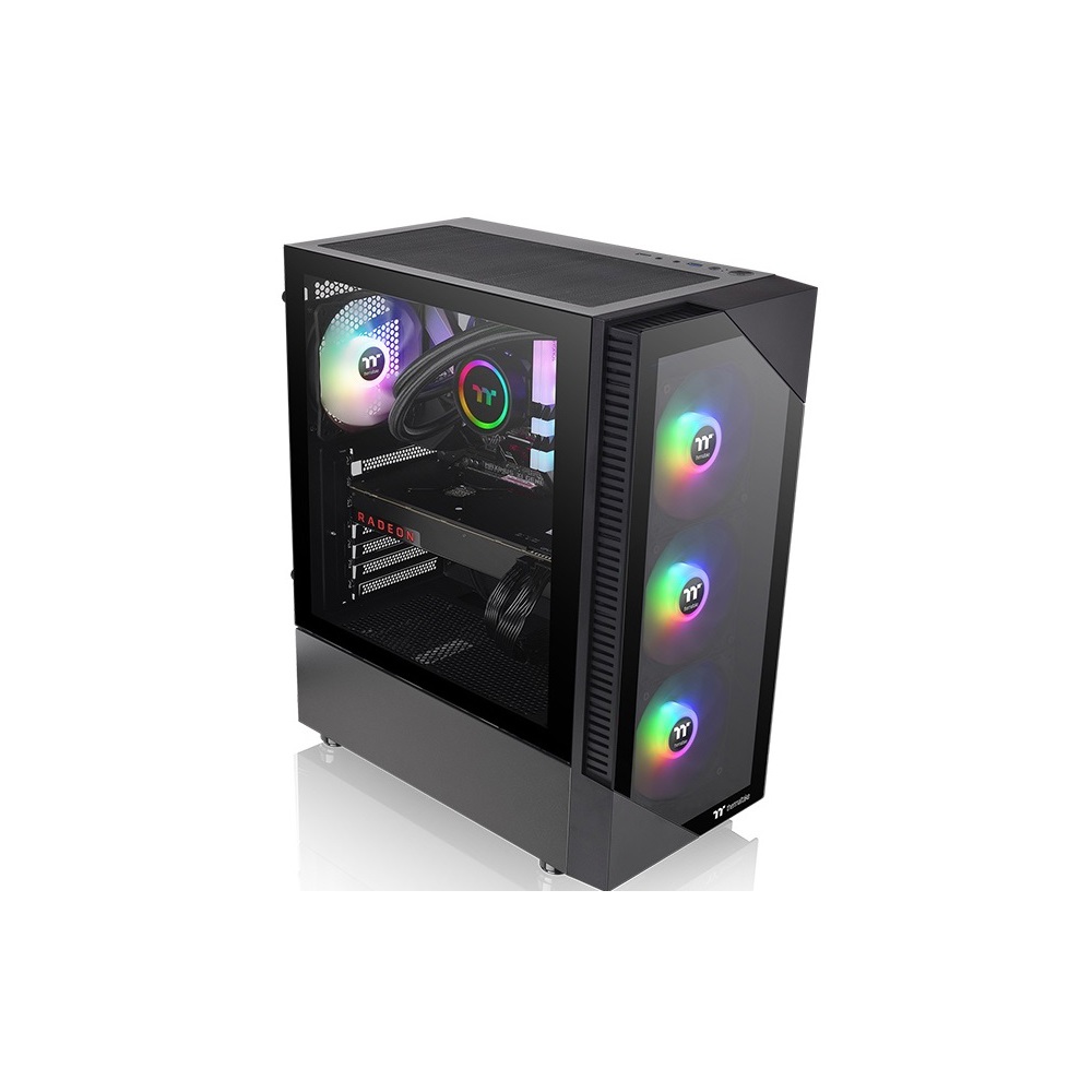 Computer Case Thermaltake CA-1X3-00M1WN-00 View 200 TG, MidT, Mini-ITX, Micro-ATX, ATX, 2×USB 3.0, AUDIO, Black