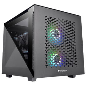 ქეისი Thermaltake CA-1V1-00S1WN-01 Divider 200 TG Air, Computer Case, MicroC, Mini-ITX, Micro-ATX, Type-C 3.2, 2×USB 3.0, Black