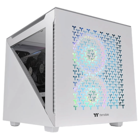 ქეისი Thermaltake CA-1V1-00S6WN-01 Divider 200 TG Air, Computer Case, MicroC, Mini-ITX, Micro-ATX, Type-C 3.2, 2×USB 3.0, White
