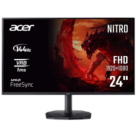 Monitor Acer UM.QX0EE.012 Nitro KG240YP0BI, 23.8", FHD, VA, HDMI, VGA, Black