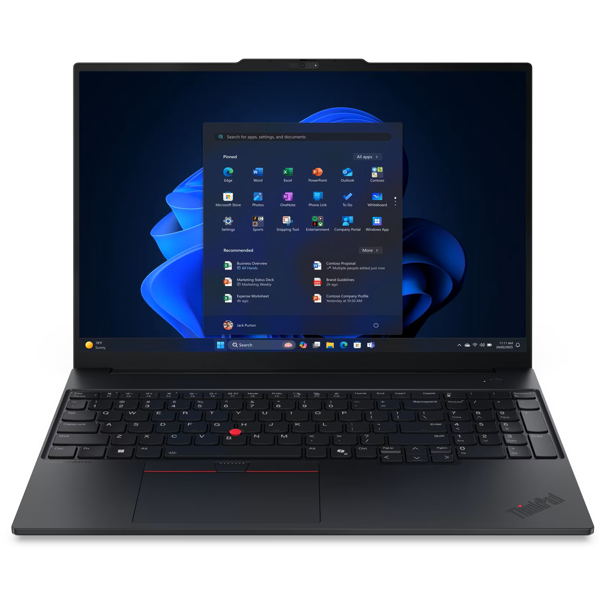 ნოუთბუქი Lenovo 21SR004TGX ThinkPad E16 Gen 3, 16", Ultra 7-255H, 32GB, 1TB SSD, Integrated, Black