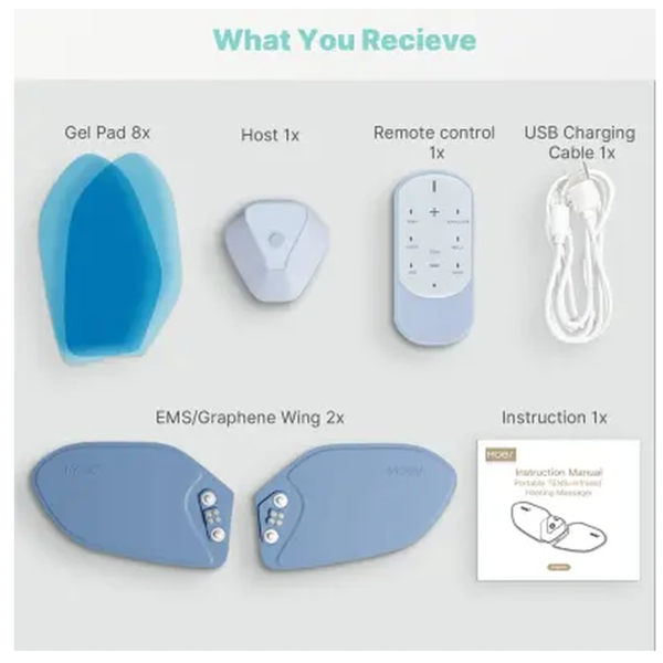 TENS Infrared Heating Massager Moes BHM-ZX-M01-MS, Blue