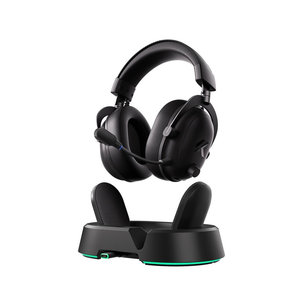 ყურსასმენი Mchose HW-V9-14 V9Turbo, Gaming Headset, Wireless, USB, Bluetooth, Type-C, Steel Black