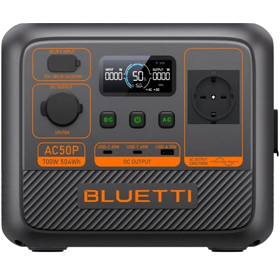 ელექტრო სადგური Bluetti AC50P, 700W, Type-C, USB-A, Portable Power Station, Black