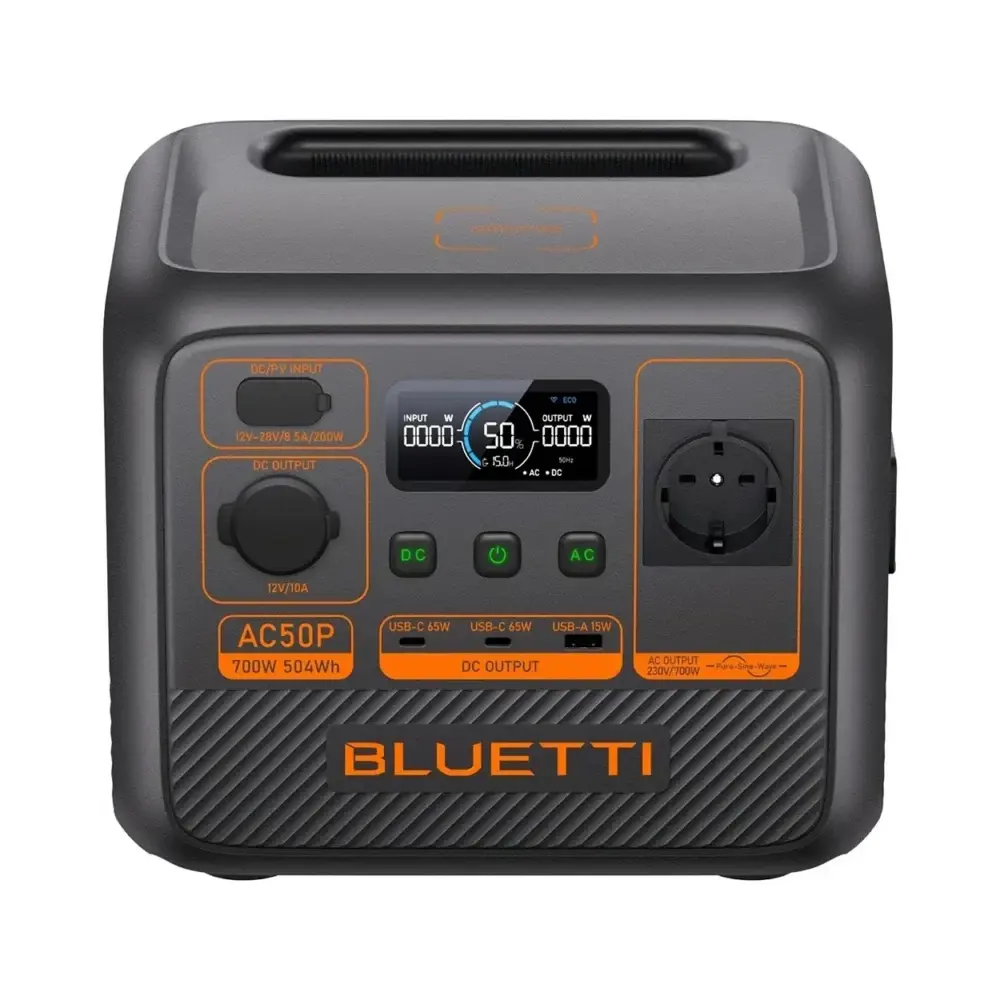 Portable Power Station Bluetti AC50P, 700W, Type-C, USB-A, Black