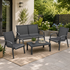 Garden furniture set: table 95x55x40 cm, chair 82x71x83.5 cm, sofa 126 cm