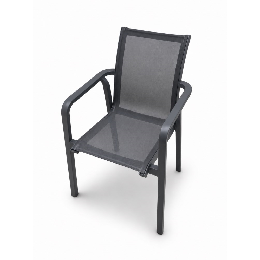 Garden chair dark gray 61.7x58x90.8 cm