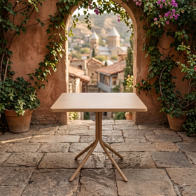 Garden table beige 60x60x75 cm