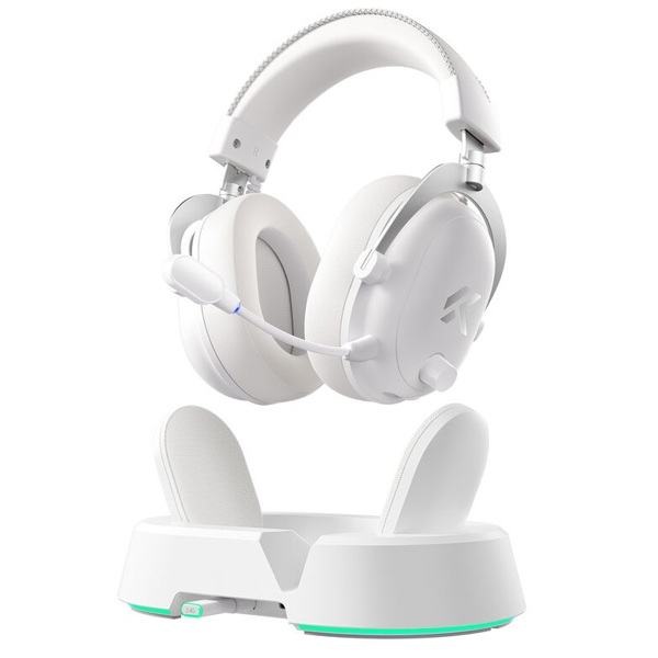 Gaming Headset Mchose HW-V9-11 V9Turbo, Wireless, USB, Bluetooth, Type-C, Icy White