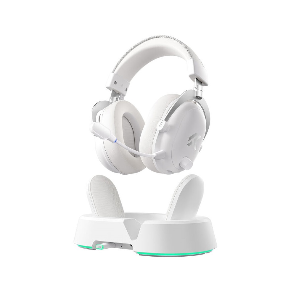 ყურსასმენი Mchose HW-V9-11 V9Turbo, Gaming Headset, Wireless, USB, Bluetooth, Type-C, Icy White