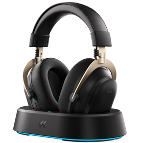 Gaming Headset Mchose HW-V9-10 V9Turbo, Wireless, USB, Bluetooth, Type-C, Black Gold