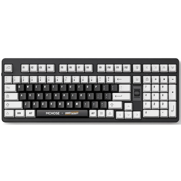 კლავიატურა Mchose HW-UT98-1 x Unbox Therapy UT98, Icy Creamsicle, Wireless, USB, Bluetooth, RGB, Mechanical Keyboard, Classic Therapy
