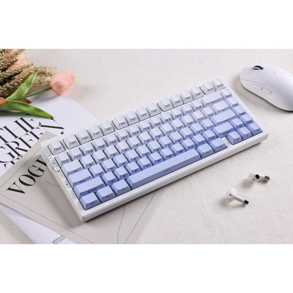 Mechanical Gaming Keyboard Mchose G75-14A G75 Pro, Matcha Latte, USB, Bluetooth, RGB, Glacier Gradient