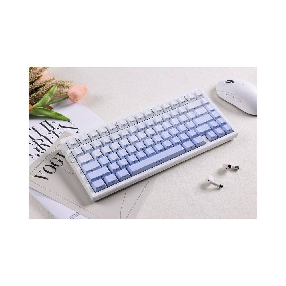 კლავიატურა Mchose G75-14A G75 Pro, Matcha Latte, USB, Bluetooth, RGB, Mechanical Gaming Keyboard, Glacier Gradient