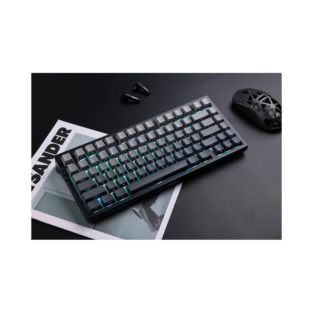 Mechanical Gaming Keyboard Mchose G75-13A G75 Pro, Matcha Latte, USB, Bluetooth, RGB, Black