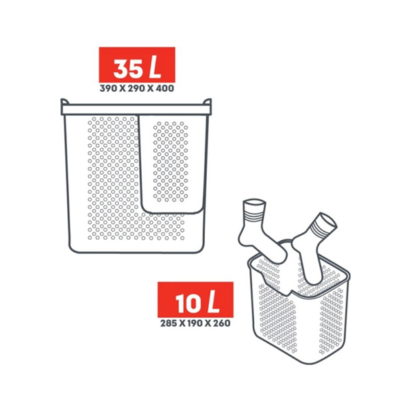 Linen basket and organizer Aleana Simple, 35L