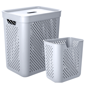 Linen basket and organizer Aleana Simple, 35L