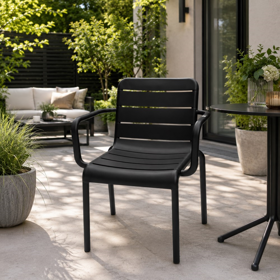 Garden chair black 58x59x79 cm