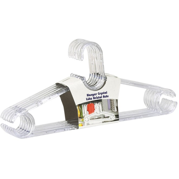 ტანსაცმლის საკიდის ნაკრები Irak Plastik FLEXY LA-405, 6Pcs, Hanger Set, Transparent