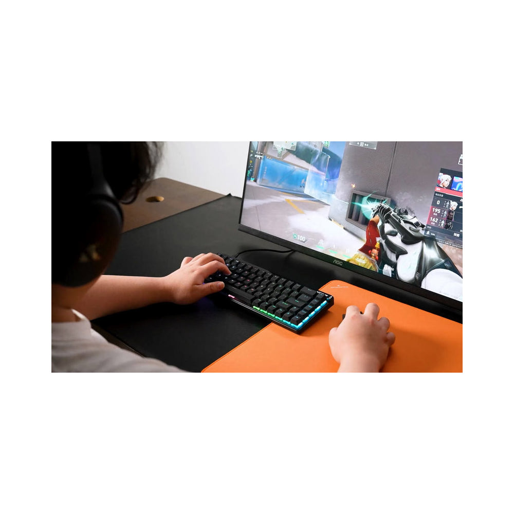 Gaming Mechanical Keyboard Mchose MC-Ace68Air-10 Ace 68 Air Hall Effect, Mount Tai Magnetic, Wired, USB, RGB, Aurora Black