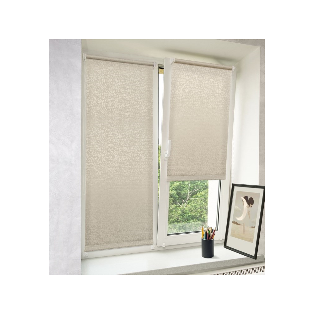 Roller Shade Delfa Alba SRSH-03-8281, 140/170cm, Beige