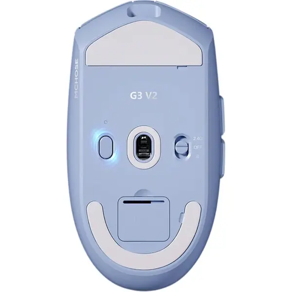 მაუსი Mchose MC-G3V2-6 G3 V2, Wireless, USB, Bluetooth, Type-C, Gaming Mouse, Blue