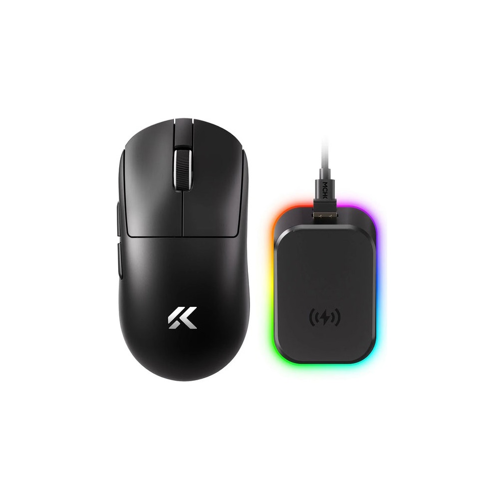 მაუსი Mchose MC-A7V2-12 A7 V2 Ultra Plus, Wireless, USB, Bluetooth, Type-C, Gaming Mouse, Black