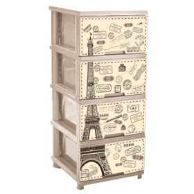 Chest of drawers Aleana 18023421, Beige